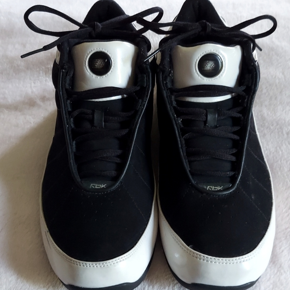 🏀11xHP🏀 Vtg Iverson RBK Off The Clock Collection Patent Leather & Suede Mids - Picture 2 of 12